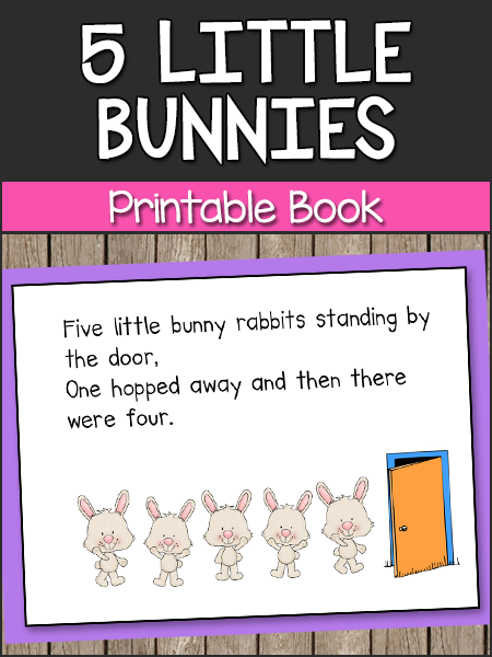 5 Little Bunnies Printable Book