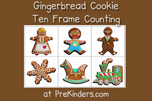 Gingerbread Cookie Ten Frame Counting