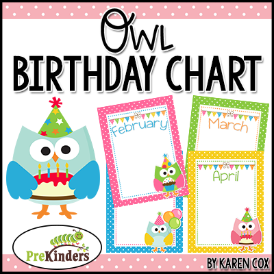 Birthday Chart For Pre Primary