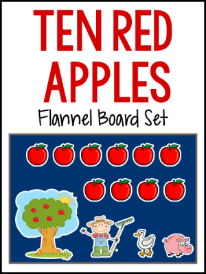 Ten Red Apples Flannel Board Set