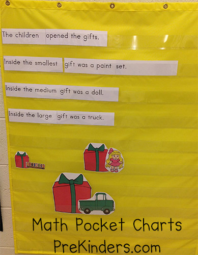 Christmas Math Pocket Chart @ PreKinders.com
