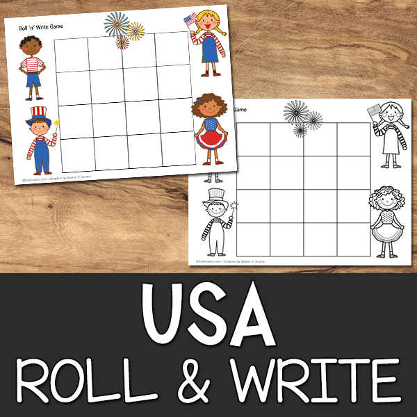 America Roll & Write Game Printable