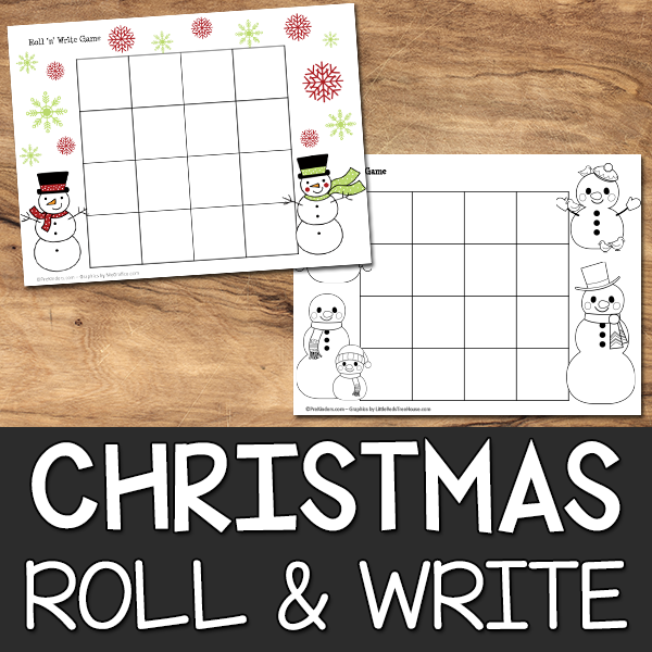 Christmas Roll & Write Game Printable