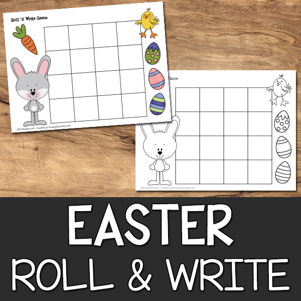 Easter Roll & Write Game Printable