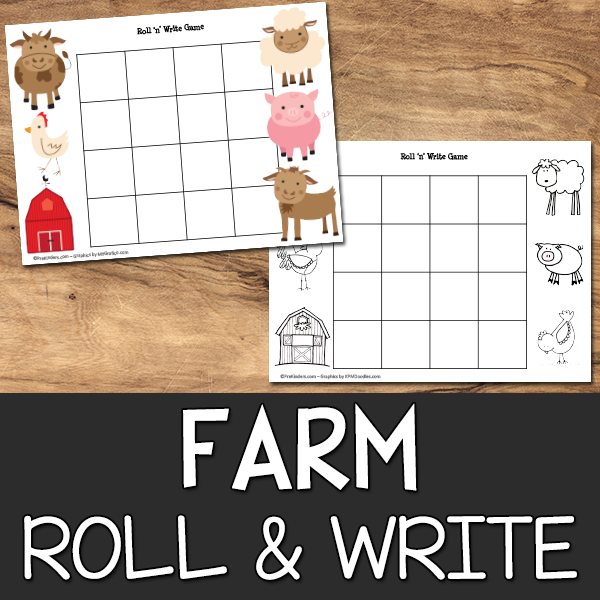 Farm Roll & Write Game Printable