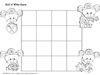 Fire Safety Roll & Write Game Blackline