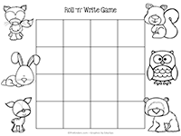 Forest Roll and Write Game