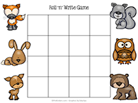 Forest Roll and Write Game