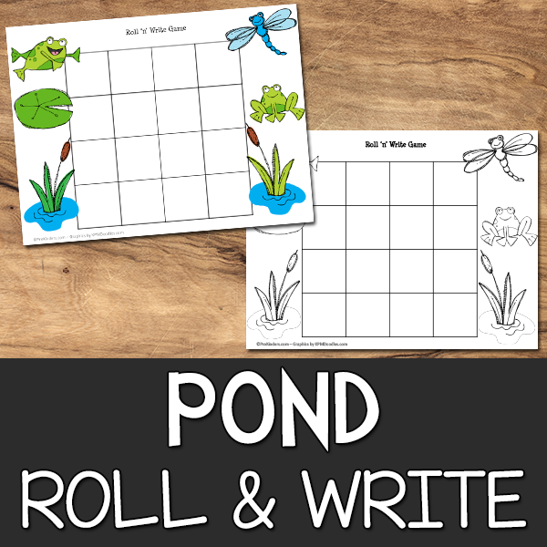 Pond Roll & Write Game Printable