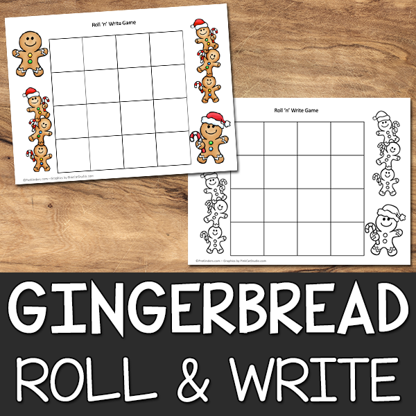 Gingerbread Roll & Write Game Printable