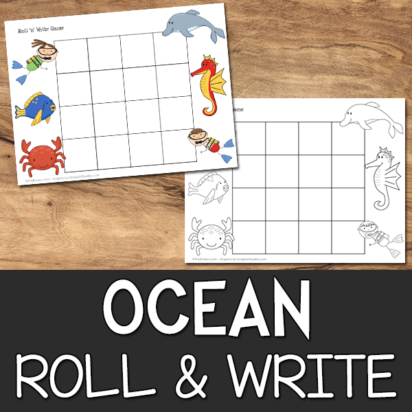 Ocean Roll & Write Game Printable