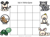 Pets Roll and Write Game
