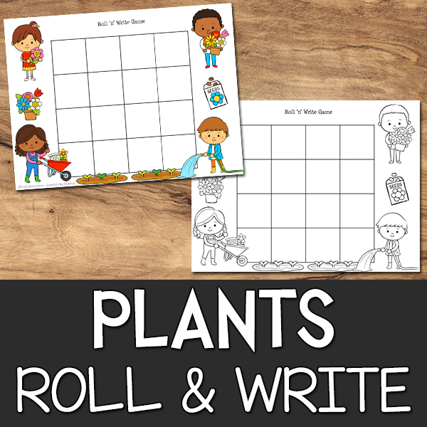 Plants Roll & Write Game Printable