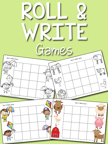 Roll 'n' Write Games - PreKinders