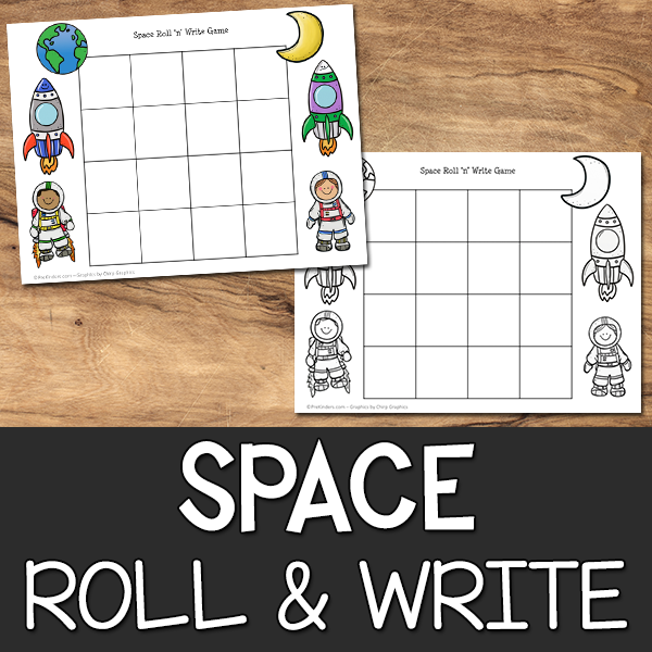 Space Roll & Write Game Printable