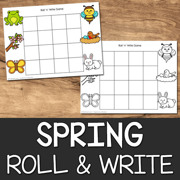 spring roll and write game for writing