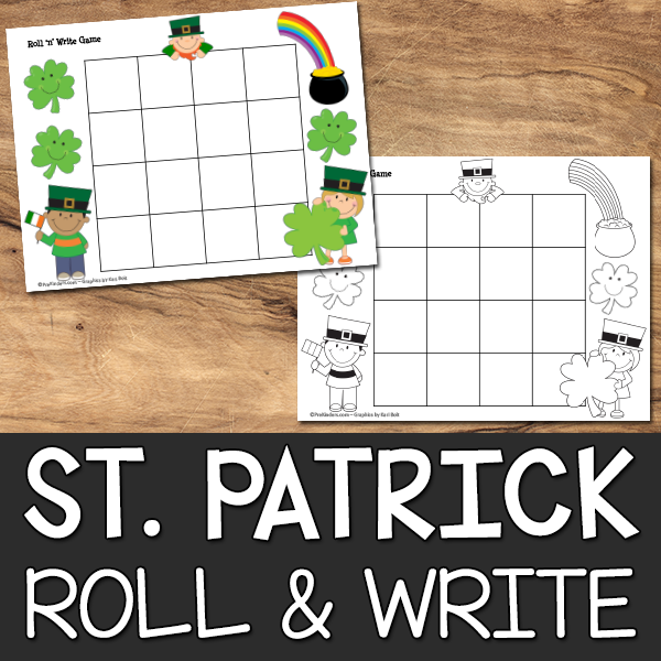 St Patricks Roll & Write Game Printable