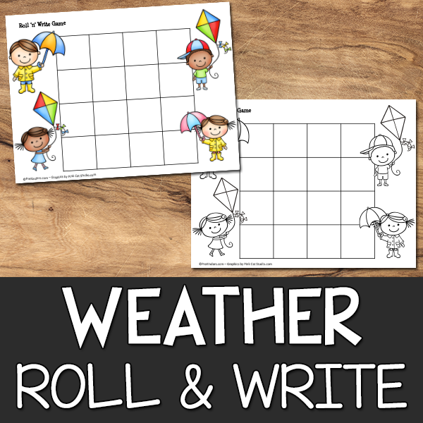Weather Roll & Write Game Printable
