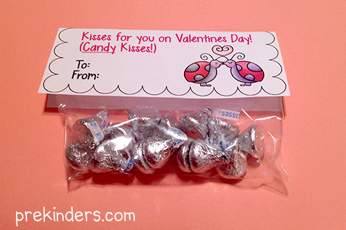 candy kisses treat bag topper