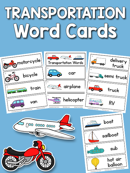 Transportation Word Cards