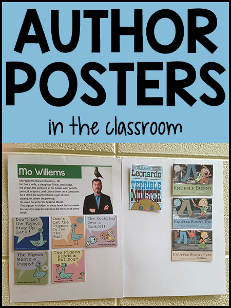 Make author posters for your classroom
