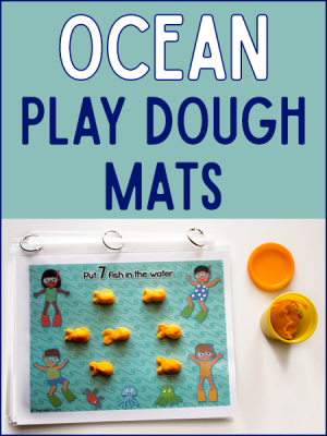 Ocean Play Dough Counting Mats