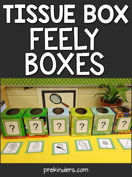 Tissue Box Feely Boxes: Teach with Trash