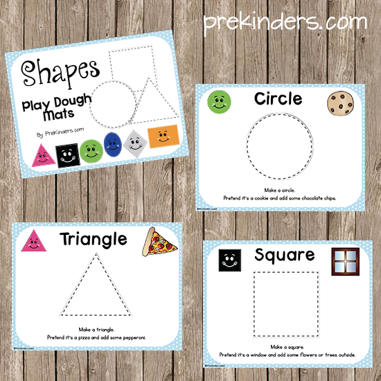 Printable Play Dough Mats Shapes