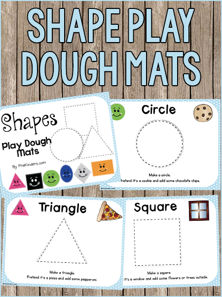 16 Playdoh Mats Printable Shapes for Preschoolers 