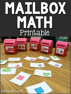 Mailbox Math for Valentine's Day in Preschool