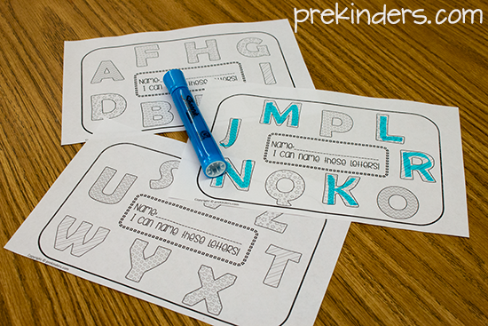 Alphabet Assessment Awards uppercase letters