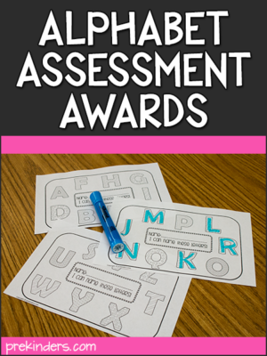 Alphabet Assessment Awards printables