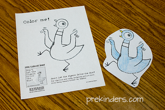 coloring sheet for the pigeon math game