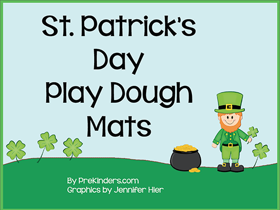 St. Patrick's Leprechaun Play Dough Mats