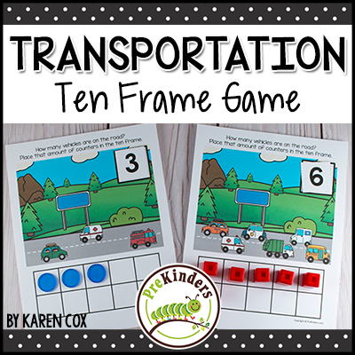 TPT Transportation Ten Frame