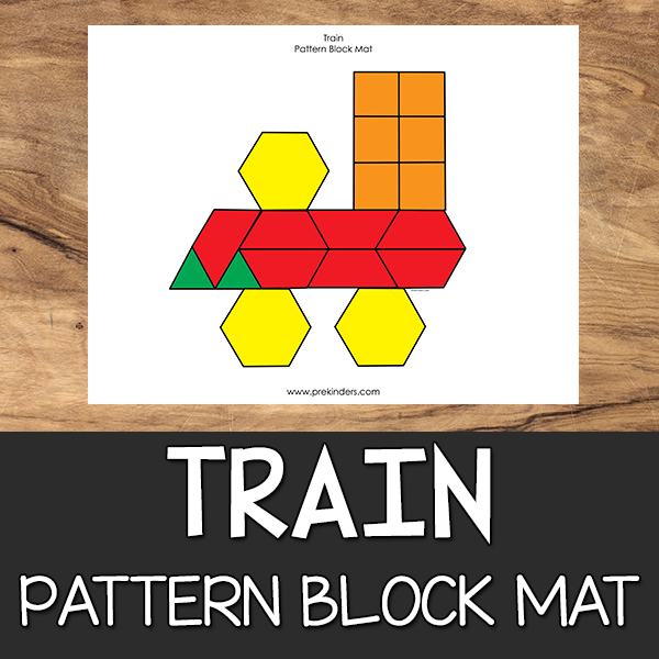 Train Pattern Block Mat