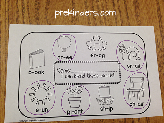 Blending Assessment for Pre-K