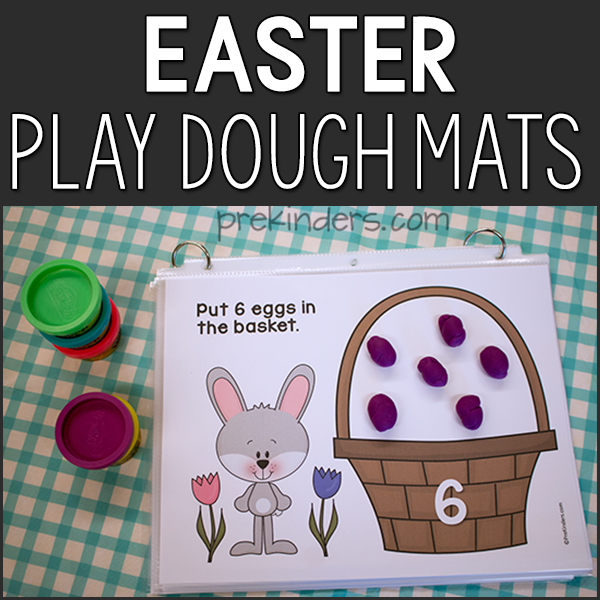 Easter Play Dough Math Mats PreKinders