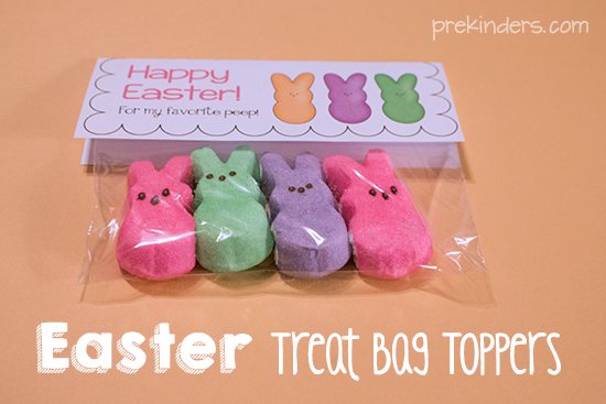 Easter Treat Bag Topper with Marshmallow Peeps