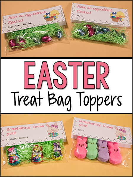Easter Treat Bag Toppers Prekinders