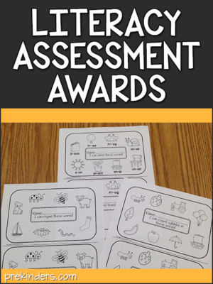 Literacy Assessment Awards printables