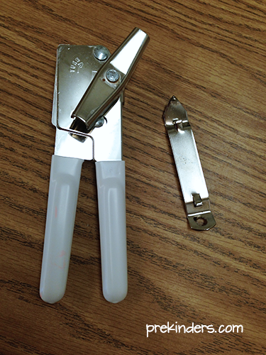 can opener for classroom cooking kit