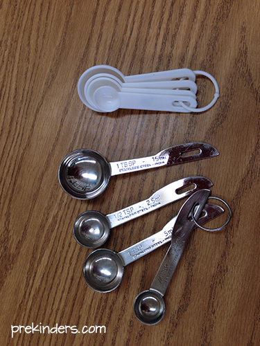 measuring spoons for classroom cooking kit