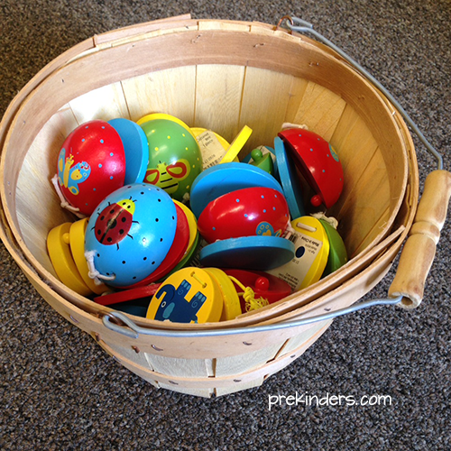 Castanets in the preschool music center