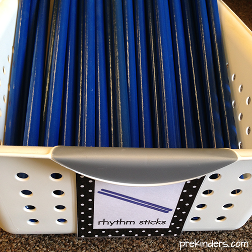 Rhythm sticks for preschool music center