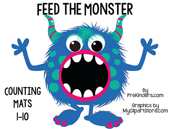 Monster Play Dough Math Mats