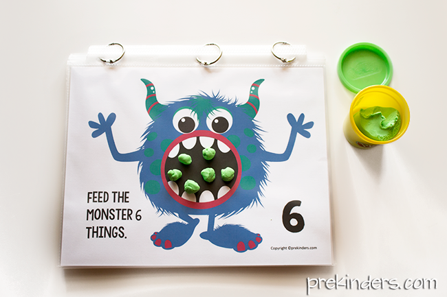 Monster Play Dough Math Mats