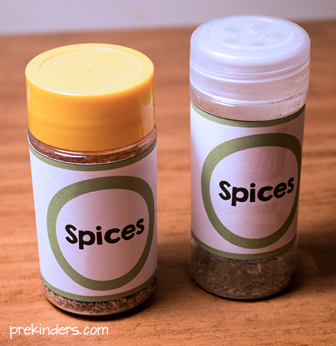 Spice Jars with Printable Label
