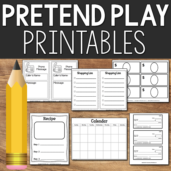 Free Pretend Play Printables