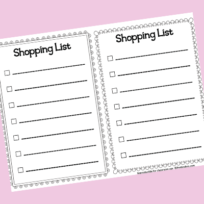 Shopping List Printable